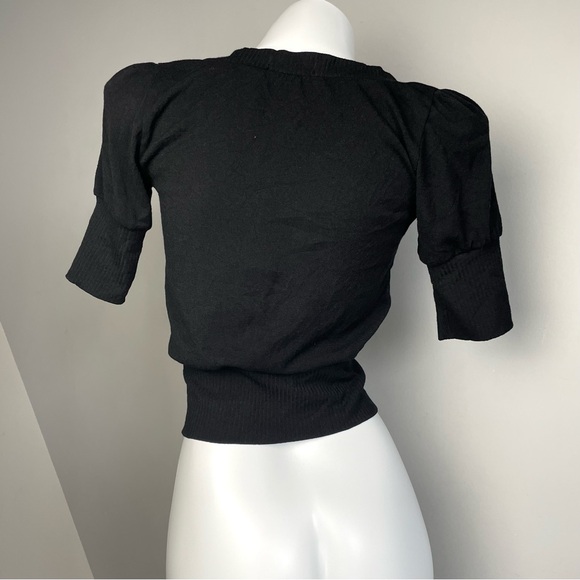 Black Button-Up Top - Picture 3 of 5